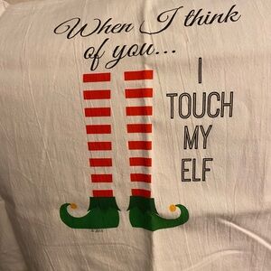 Festive Elf Graphic Dish Towel